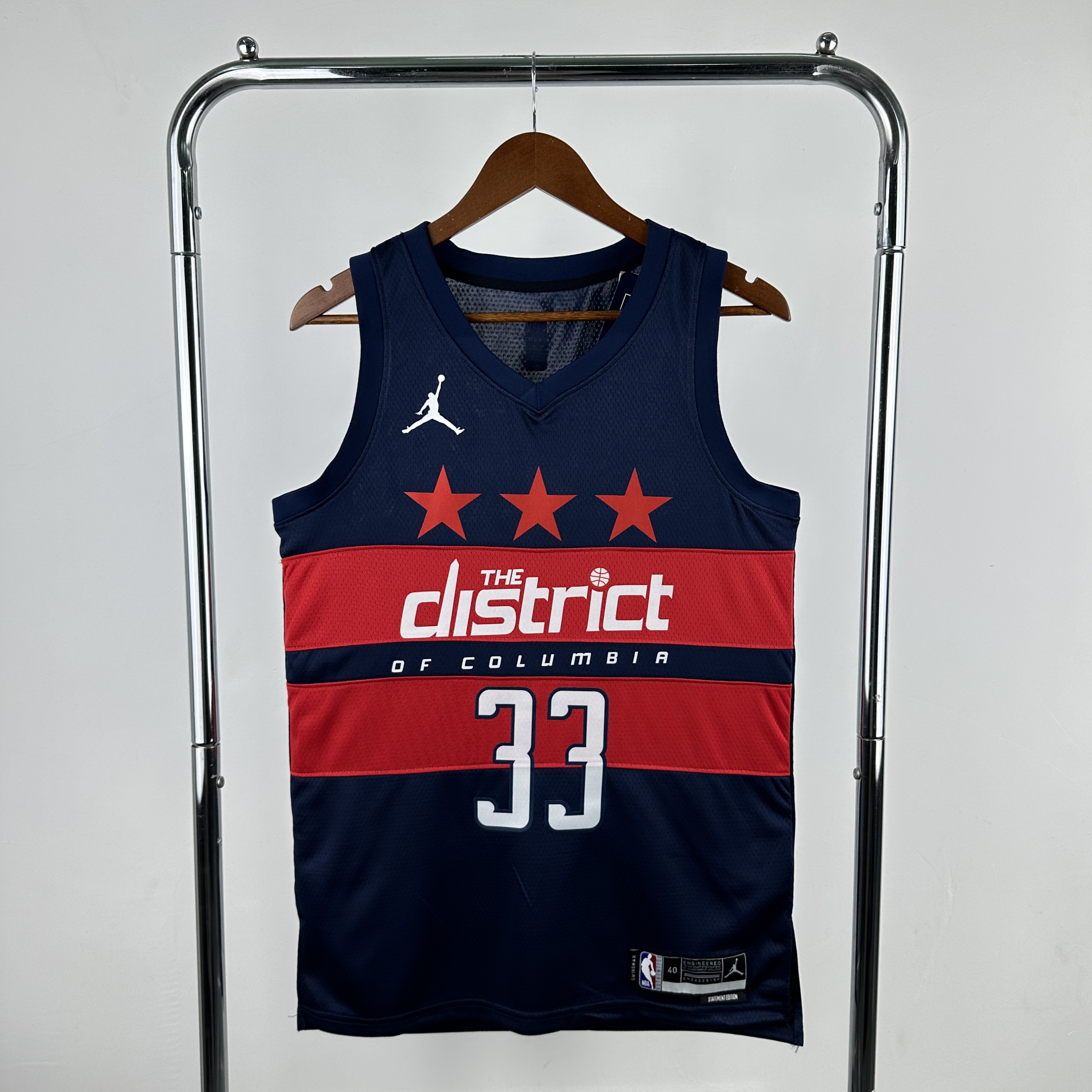 Men Washington Wizards #33 Kuzma Drak Blue Jordan style Season 2025 NBA Jersey->washington wizards->NBA Jersey